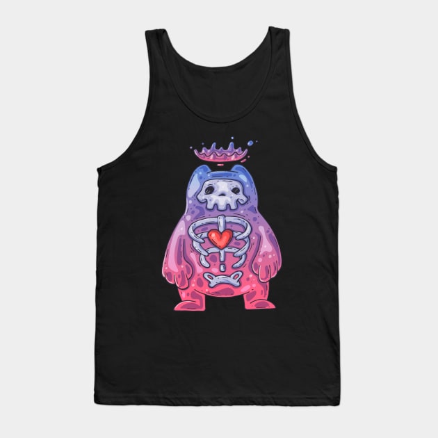 Cool Gummy Gummie Bear Skully Skull Skeleton Rainbow Colors Tank Top by Honey Arts